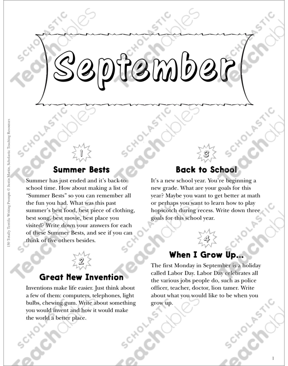 Scholastic top writing prompts