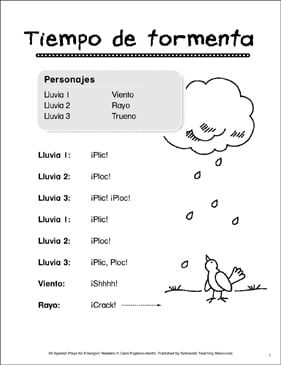 Tiempo de Tormenta (Stormy Weather): Spanish Play | Printable ...