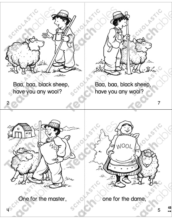 Baa Baa Black Sheep Printable Mini Books