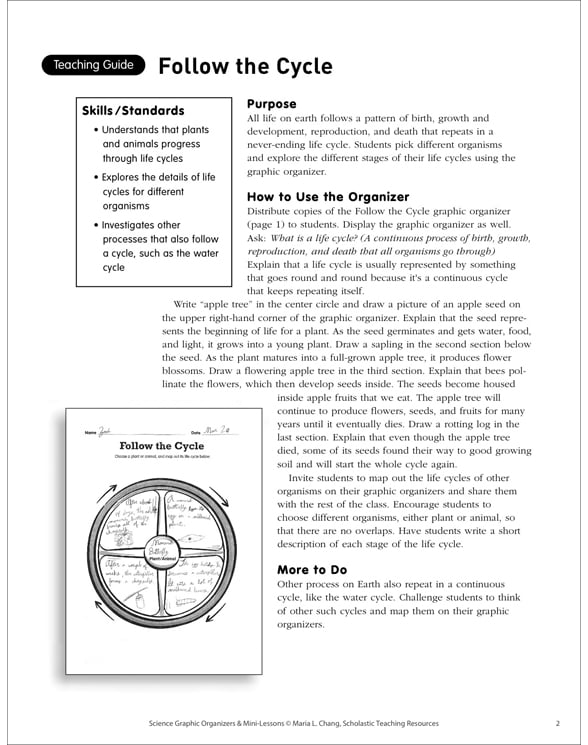 Follow the Cycle: Science Mini-Lesson | Printable Graphic Organizers