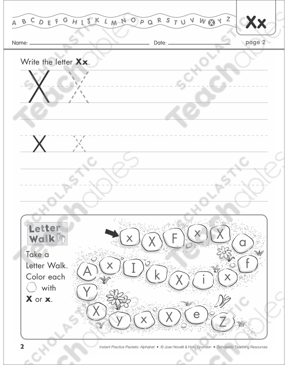 The Letter Xx Alphabet Practice Packet Printable Lesson Plans, Ideas