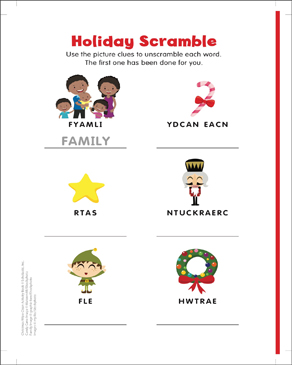 Vacation Season: Term Scramble Printable Competencies Sheets photograph about Holiday Word Scramble Printable identify Vacation Period: Phrase Scramble Printable Capabilities Sheets