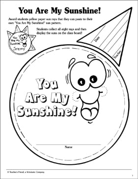You Are My Sunshine Coloring Sheet Graphic by Happy Printables Club ·  Creative Fabrica