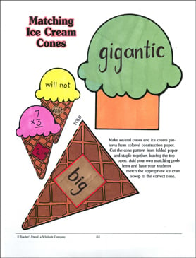 Ice Cream Scoops, Lesson Plans  Ice cream template, Ice cream