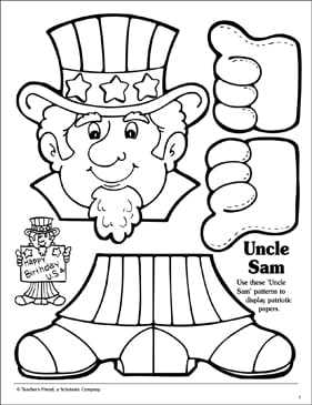 uncle sam hat coloring pages