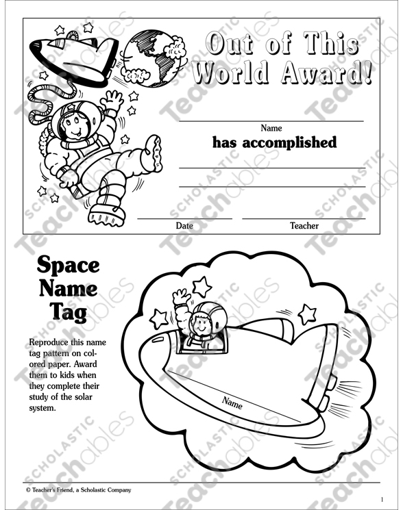 out of this world award printable awards and incentives labels and name tags