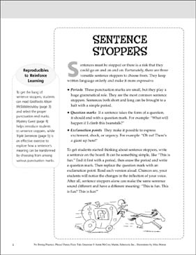Sentence Stoppers: No Boring Practice, Please! | Printable ...