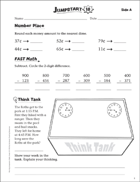 Independent Practice: Grade 3 Math Jumpstart 18 | Printable ...
