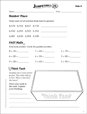Independent Practice: Grade 3 Math Jumpstart 23 | Printable ...