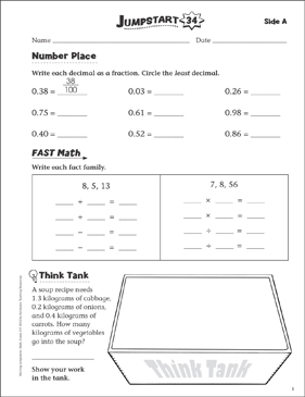 Independent Practice: Grade 3 Math Jumpstart 23 | Printable ...