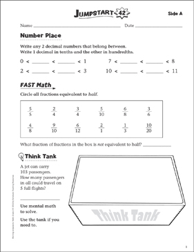 Independent Practice: Grade 3 Math Jumpstart 42 | Printable Skills Sheets and Number Puzzles