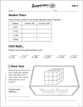 independent practice grade 3 math jumpstart 49 printable skills sheets