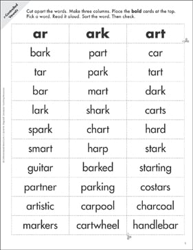 R-Controlled Vowels Worksheets, Word Lists, Practice ...