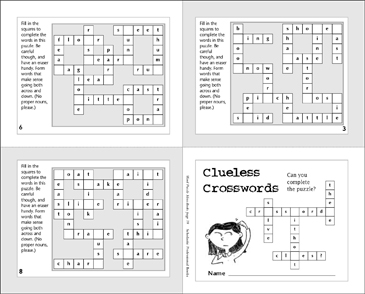 Clueless Crosswords Printable Crossword Puzzles Mini Books