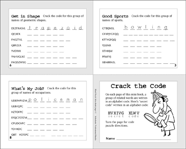 crack the code printable mini books games and puzzles