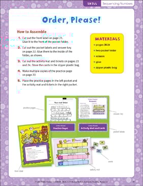 Order, Please!: Sequencing Numbers Pocket-Folder Center ...
