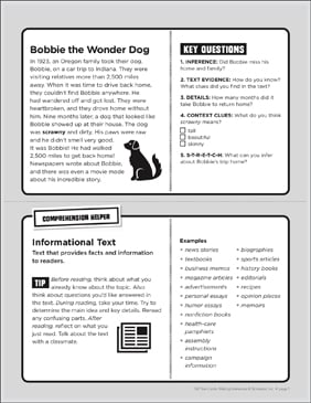 Bobbie the Wonder Dog: Making Inferences Task Card ...