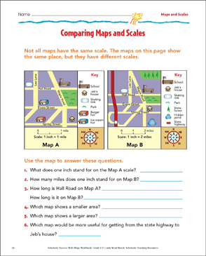 map scale worksheets activities printable lesson plans for kids