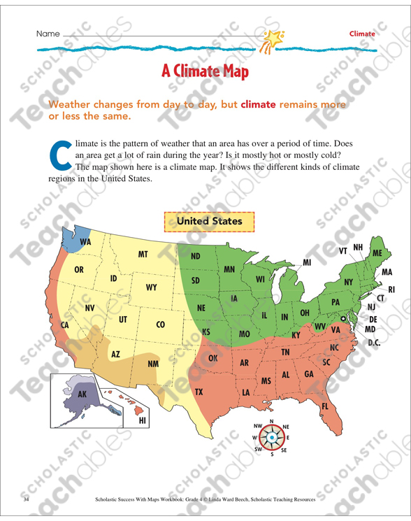 weather map for kids worksheets