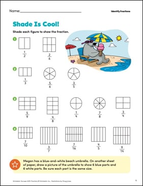 Shade Is Cool! (Identify Fractions)