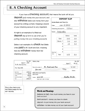 Understanding A Checking Account Life Skills Printable