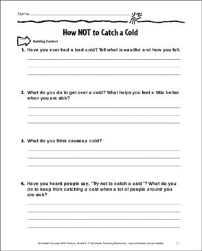 Hygiene and Prevention for Kids: Printable Worksheets & Activities |  Scholastic