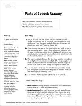 Parts of Speech Rummy (Usage)