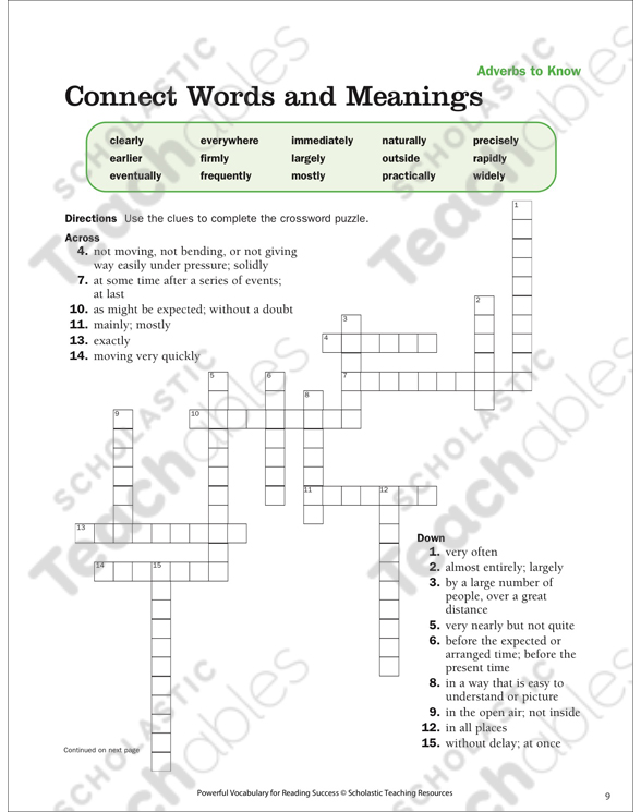 Adverbs: Read Words in Context (Grade 5) | Printable Lesson ...