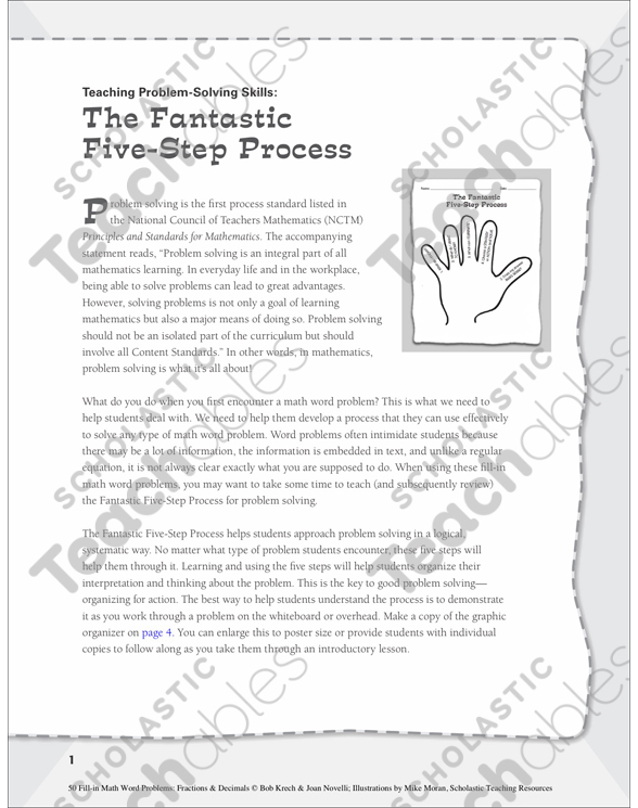 Fantastic five math worksheets