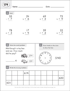 【ギフ_包装】 (Grades 178 Page: Practice Math 1-2) Sheets Skills Printable | ロッド