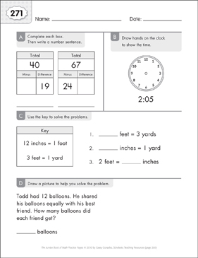 【お年玉セール特価】 Math Practice Sheets Skills Printable | 1-2) (Grades 272 Page: ロッド