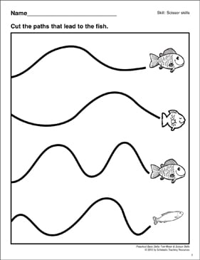 Scissor Skills - Activity Book for Kids: Cutting Lines Waves Shapes and Patterns for Children Kindergarten Preschoolers Toddlers 3-5 Ages [Book]