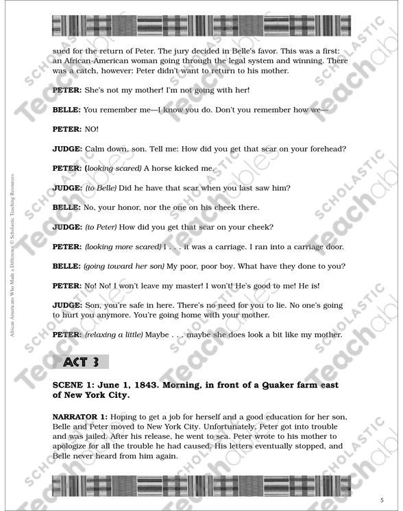 Sojourner Truth: Play and Teaching Guide | Printable Texts