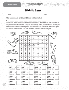 Riddle Fun (Grade 2) | Printable Skills Sheets and Number Puzzles