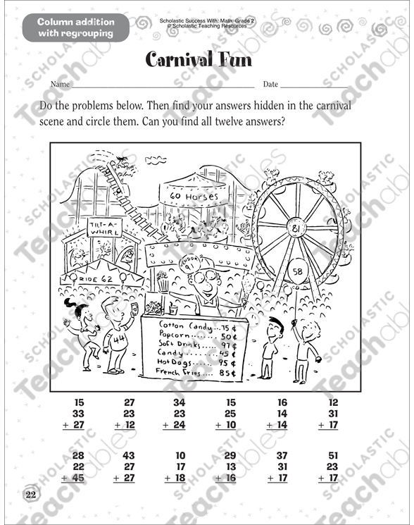 Carnival Fun | Printable Skills Sheets and Hidden Pictures