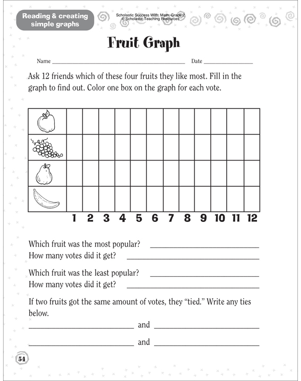Fruit Graph Printable Skills Sheets
