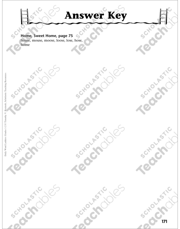 Home,Sweet Home Word Ladder (Grades 1-2) | Printable Skills ...