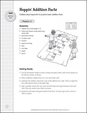 Hoppin’ Addition Facts (addition facts)