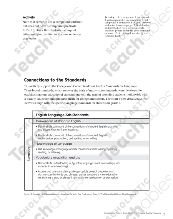 Compound Predicates: Grammar Practice Page | Printable Skills Sheets