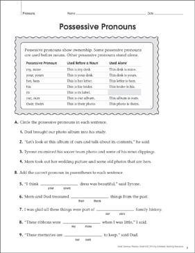 reflexive intensive pronouns grammar practice printable skills sheets