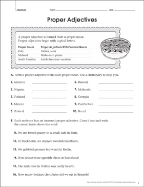 Adjectives & Adverbs Review: Grammar Practice Page ...