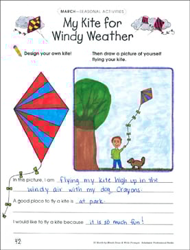 My Kite for Windy Weather: Draw and Write Prompt | Printable ...
