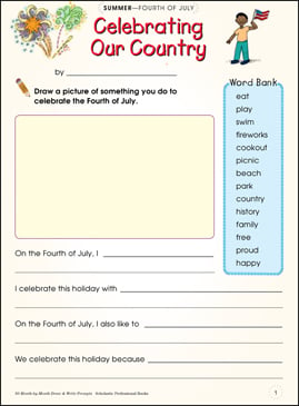 Celebrating Our Country: Draw and Write Prompt