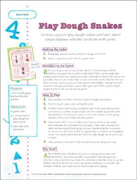 Play Dough Snakes Game (fractions)