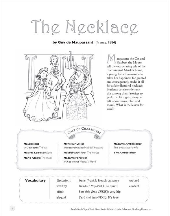 The Necklace ReadAloud Play Printable Texts