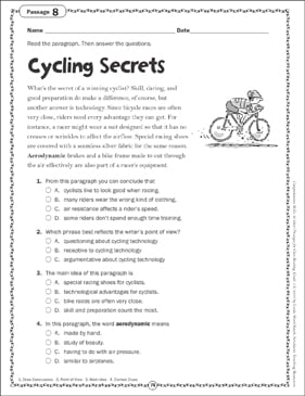 bicycle printable activities games worksheets reading passages for kids