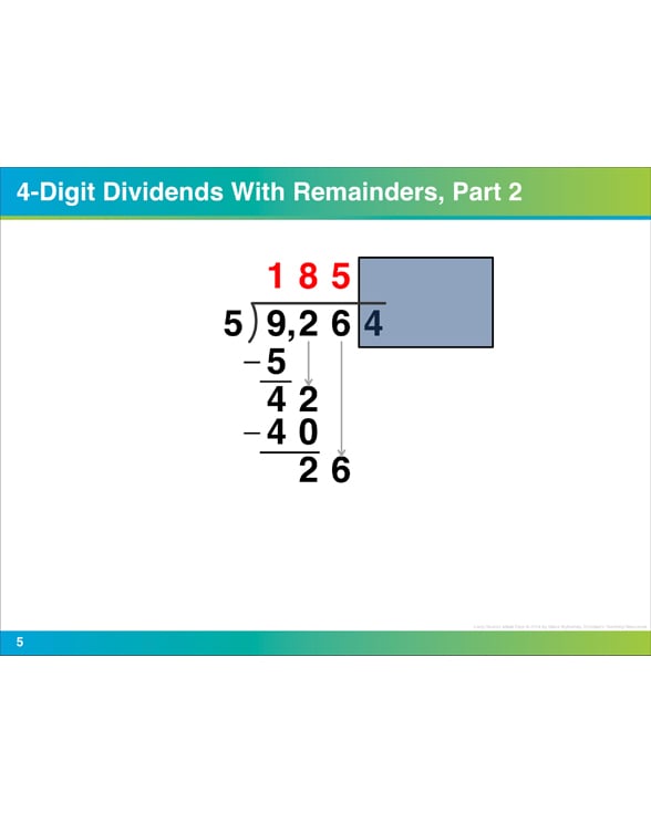 Long Division 3 Digit Dividend With Remainder