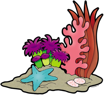 Starfish and Coral | Printable Clip Art and Images