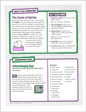 The Curse of Spring: Context Clues Task Card