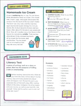 Homemade Ice Cream: Context Clues Task Card
